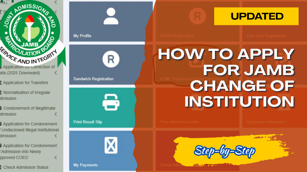 How to Apply for JAMB Change of Institution