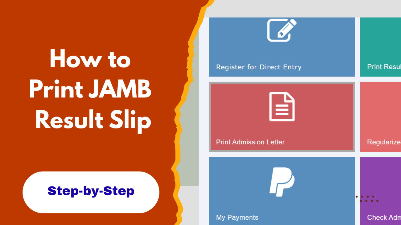 ‎How to Print JAMB Result Slip